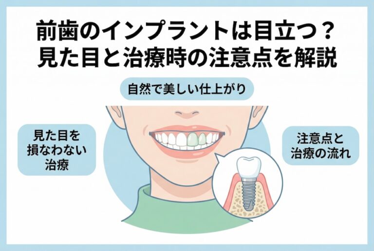 前歯のインプラントは目立つ？見た目と治療時の注意点を解説
