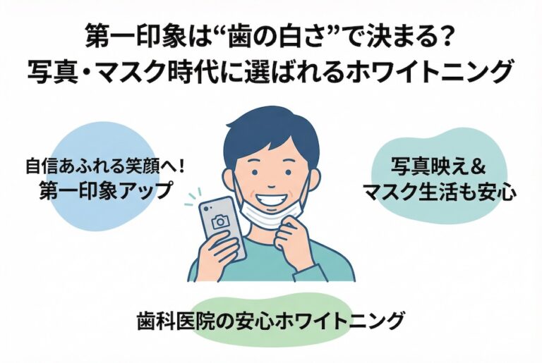 第一印象は“歯の白さ”で決まる？写真・マスク時代に選ばれるホワイトニング