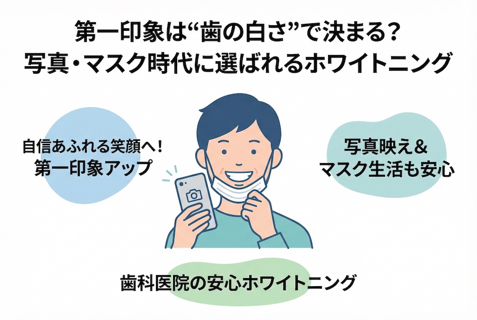 第一印象は“歯の白さ”で決まる？写真・マスク時代に選ばれるホワイトニング