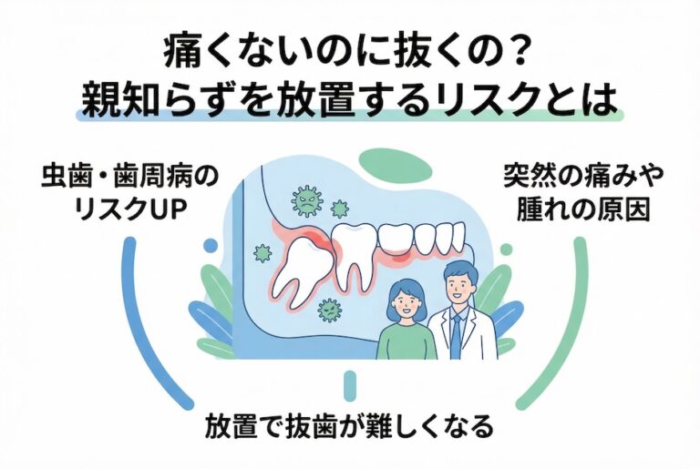 「痛くないのに抜くの？」親知らずを放置するリスクとは