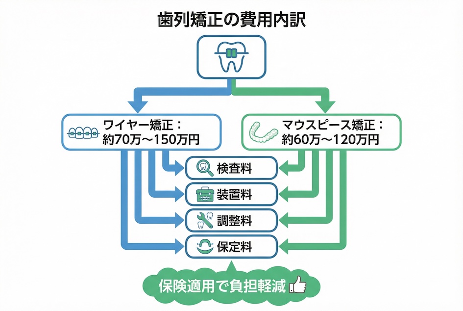 歯列矯正にかかる費用総額と内訳のすべて