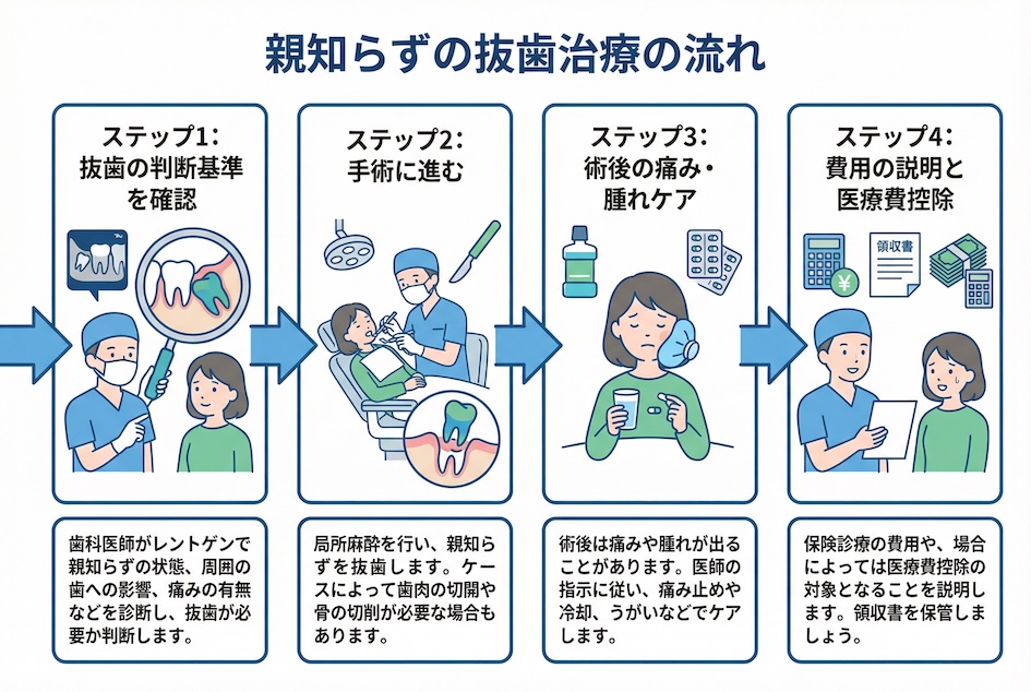 親知らずの抜歯治療の流れと術後の安心ケア