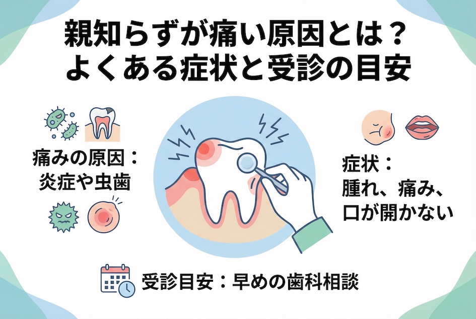 親知らずが痛い原因とは？よくある症状と受診の目安