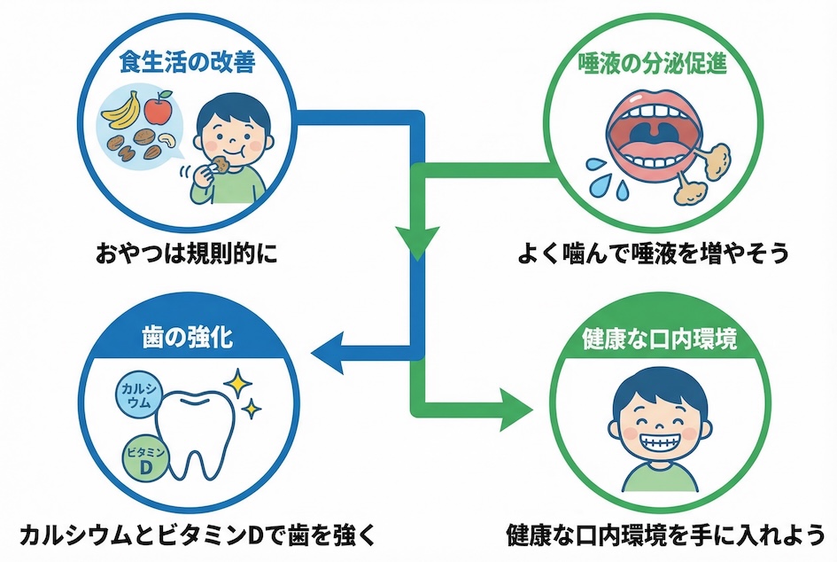 虫歯になりにくい口内環境をつくる食生活
