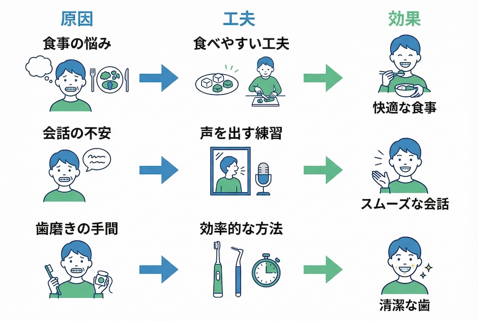 【矯正中のリアル】食事・会話・歯磨きの具体的な乗り越え方