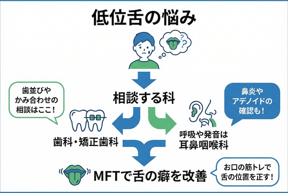 低位舌の悩みは何科に相談すべき?