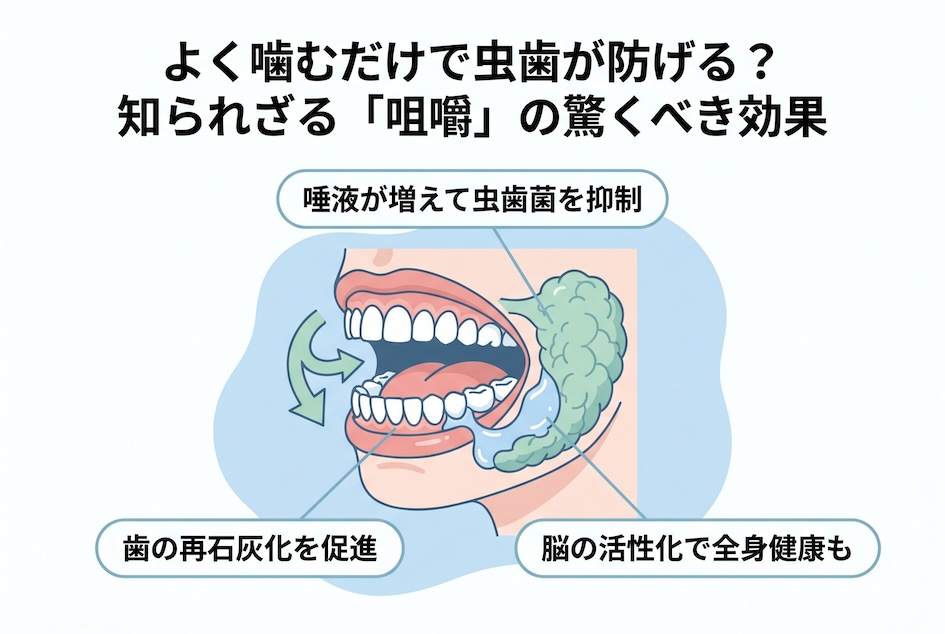 よく噛むだけで虫歯が防げる？知られざる「咀嚼」の驚くべき効果