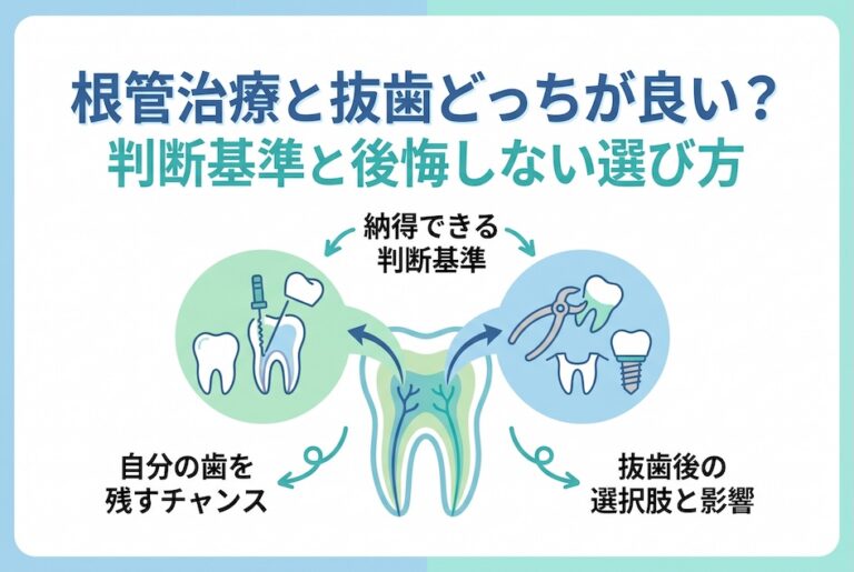 根管治療と抜歯どっちが良い？判断基準と後悔しない選び方