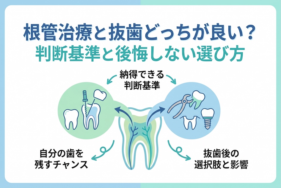 根管治療と抜歯どっちが良い？判断基準と後悔しない選び方