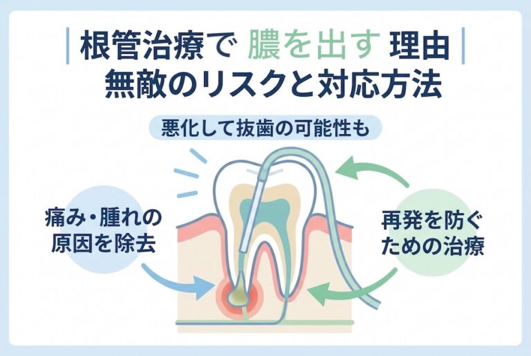 根管治療で膿を出す理由｜放置リスクと対処法