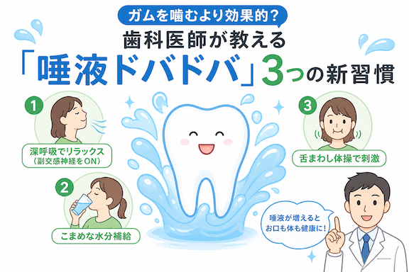 ガムを噛むより効果的?歯科医師が教える「唾液ドバドバ」3つの新習慣