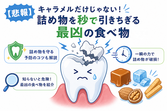【悲報】キャラメルだけじゃない!詰め物を秒で引きちぎる最凶の食べ物
